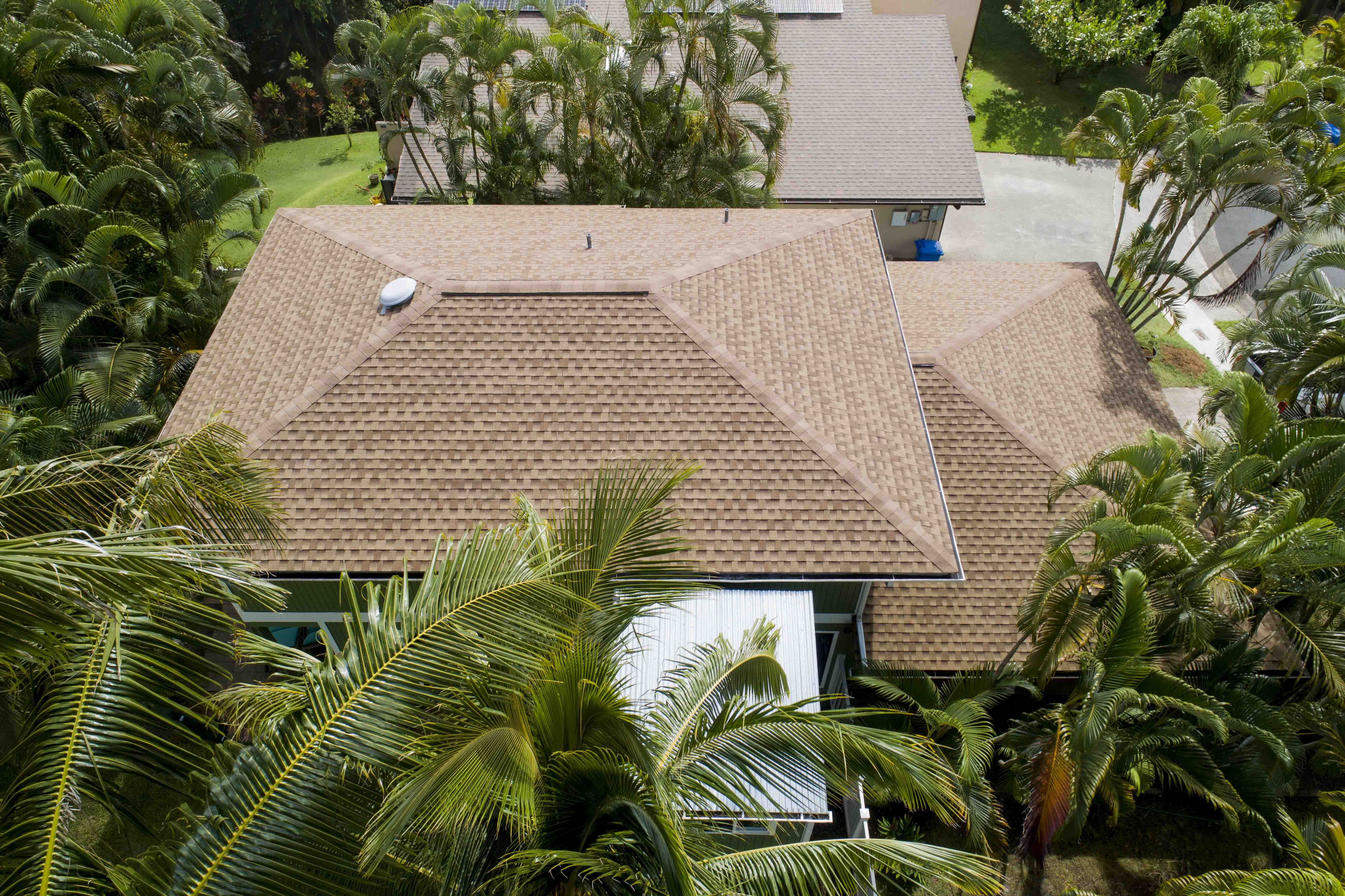 Aerial View of the completed roof install
