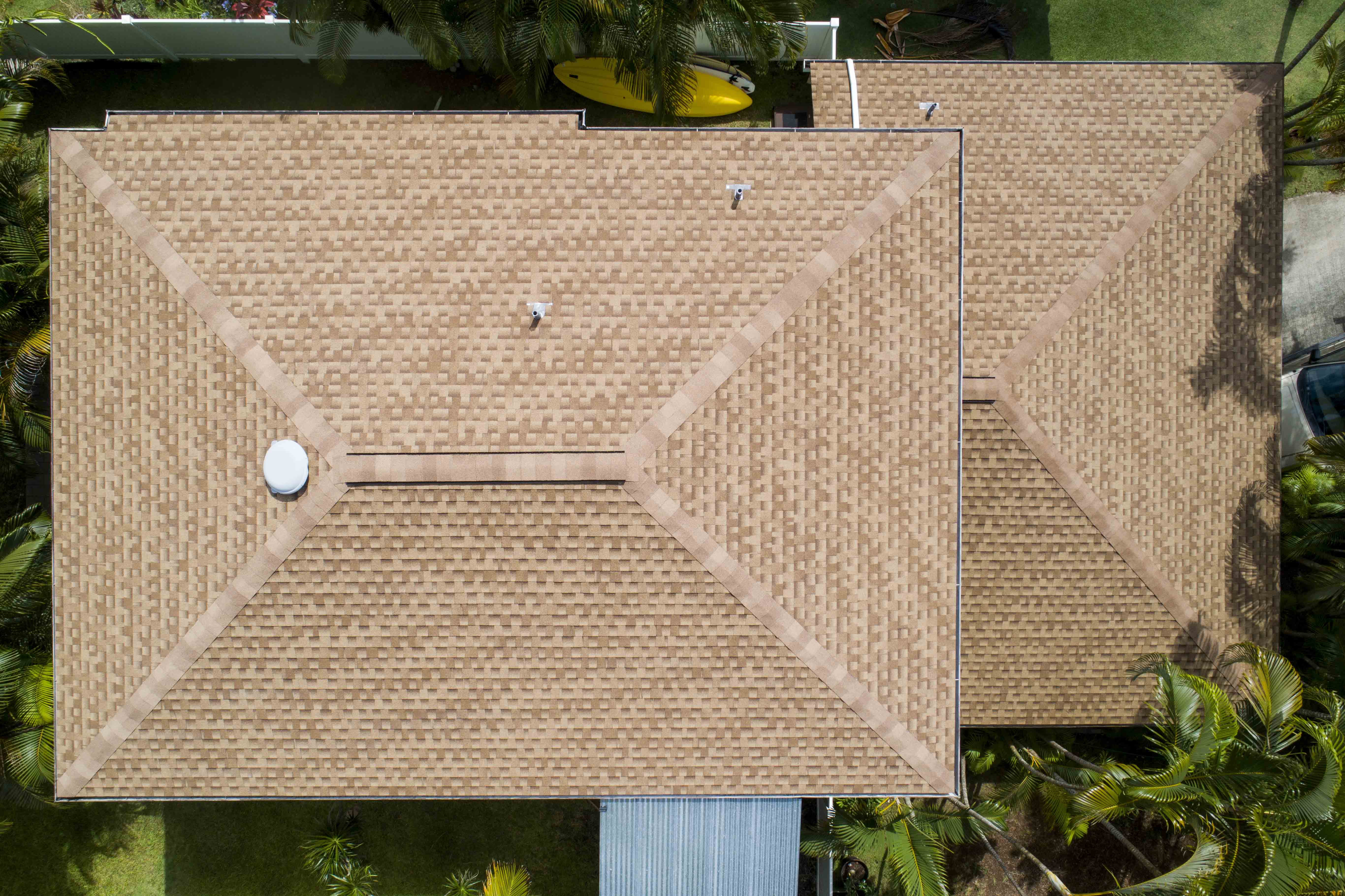 Overhead View, Kaneohe Roof Replacement