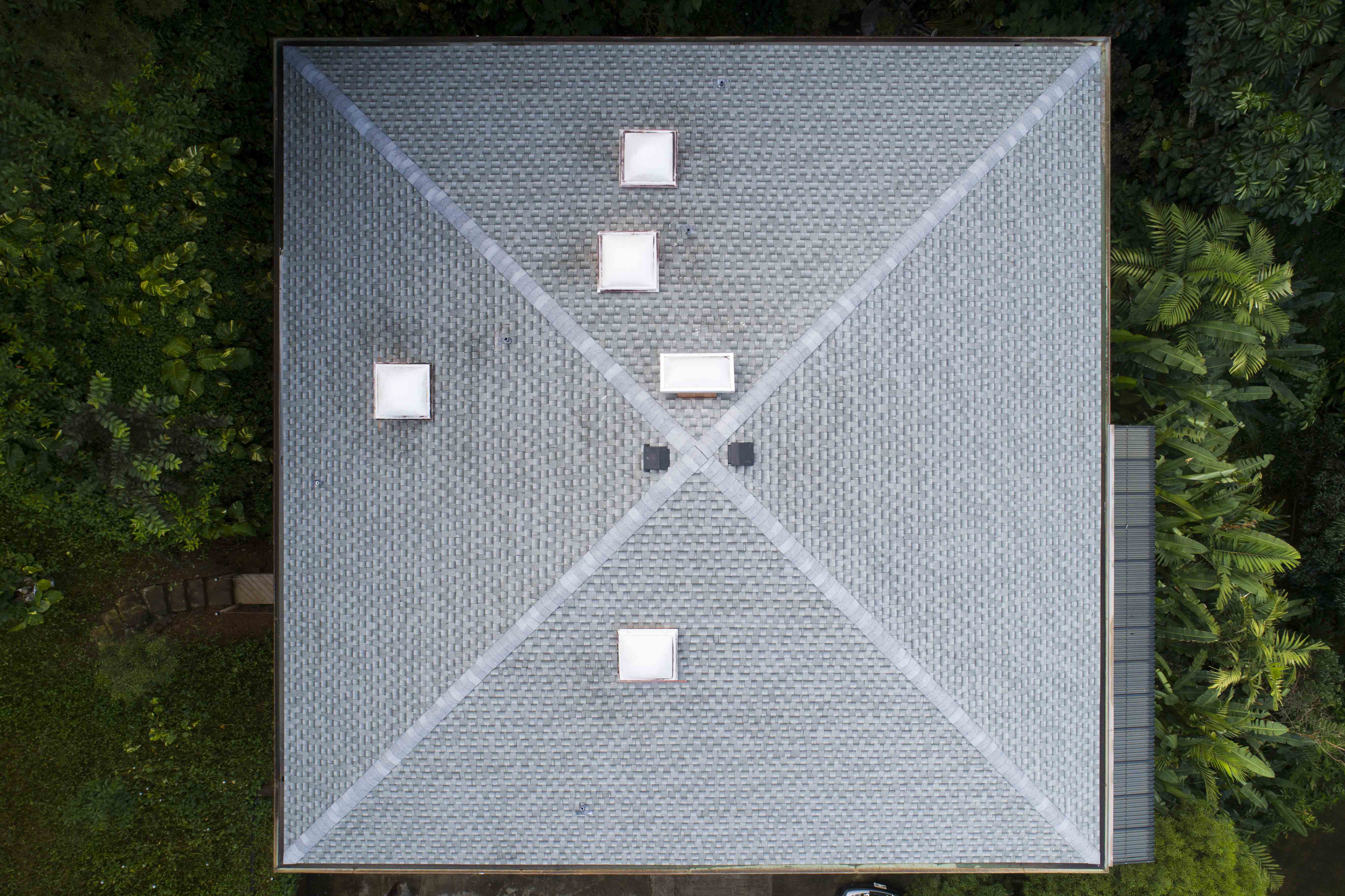 Aerial View, Kaneohe Roofing Installation