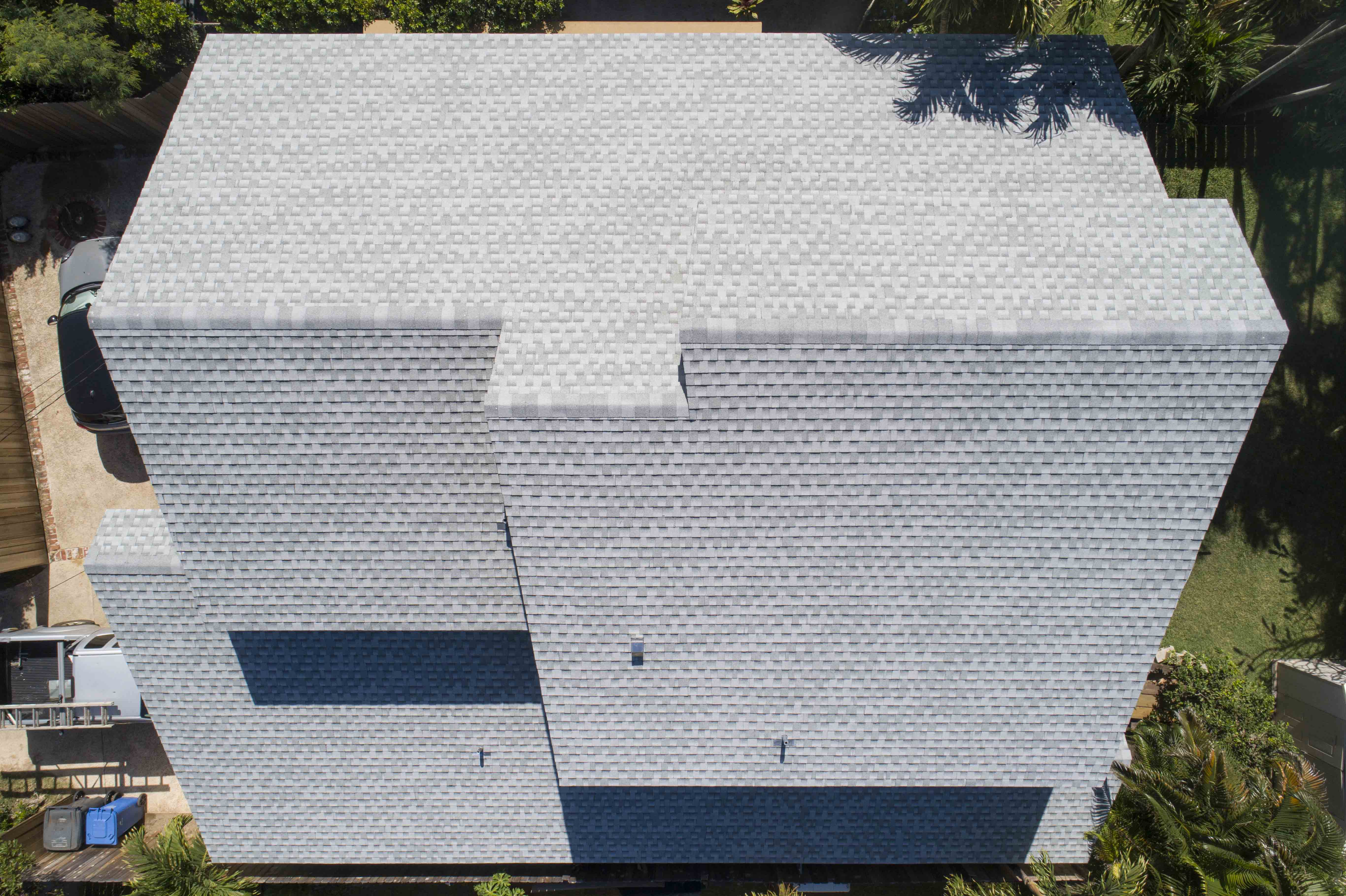 Overhead View, North Shore Roofing Project